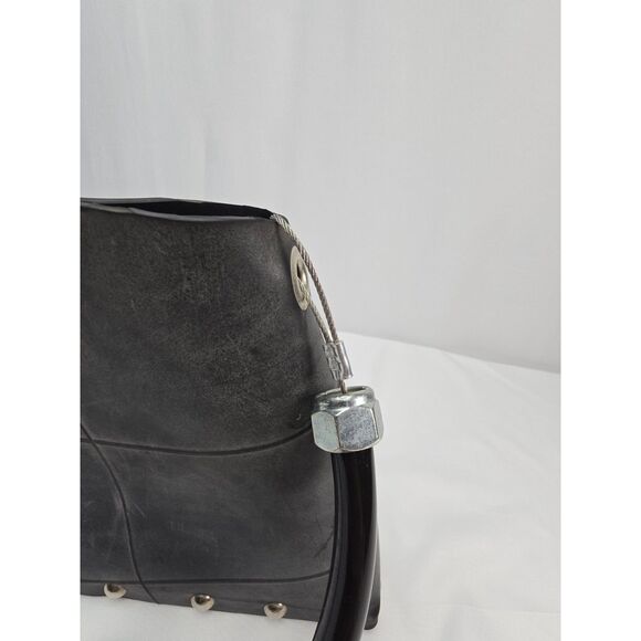 Y2K Black‎ "Roadbags" by Mace Upcycled Studded Tire Bag Purse I-95 Goth Grunge - Picture 10 of 14
